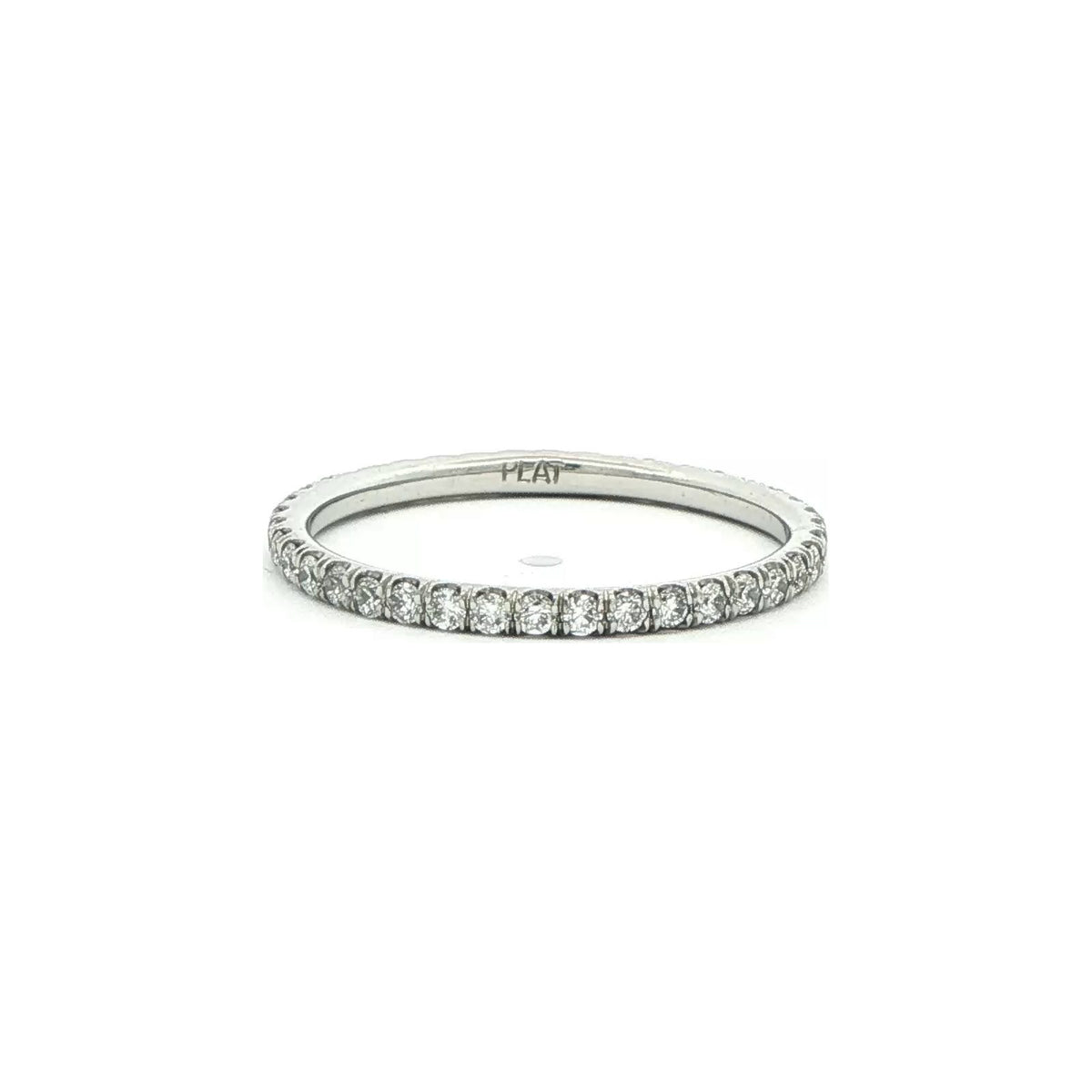 0.48 CT. Pavé Diamond Eternity Band in Platinum view 4