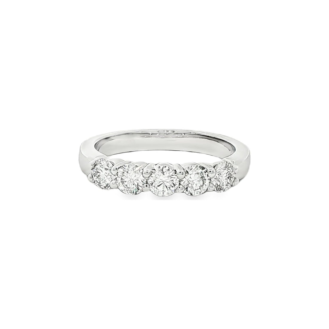 0.83 CT. Five Round Brilliant Diamond Ring in Platinum