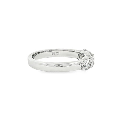 0.83 CT. Five Round Brilliant Diamond Ring in Platinum view 4