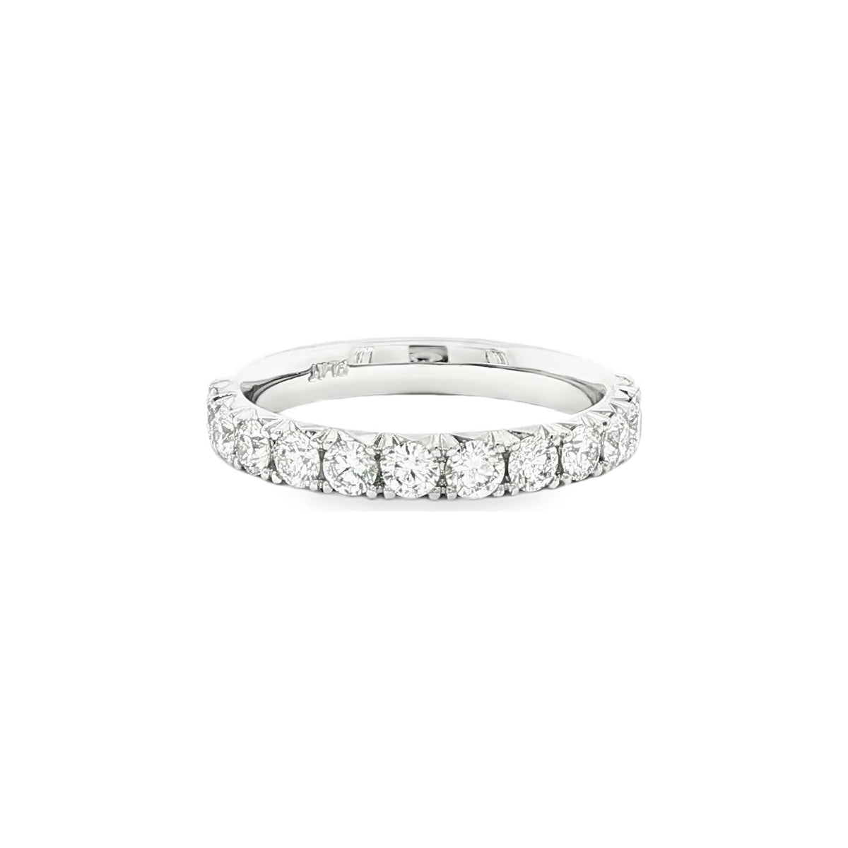 0.86 CT. Round Brilliant French Pavé Diamond Band in Platinum