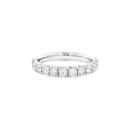 0.86 CT. Round Brilliant French Pavé Diamond Band in Platinum