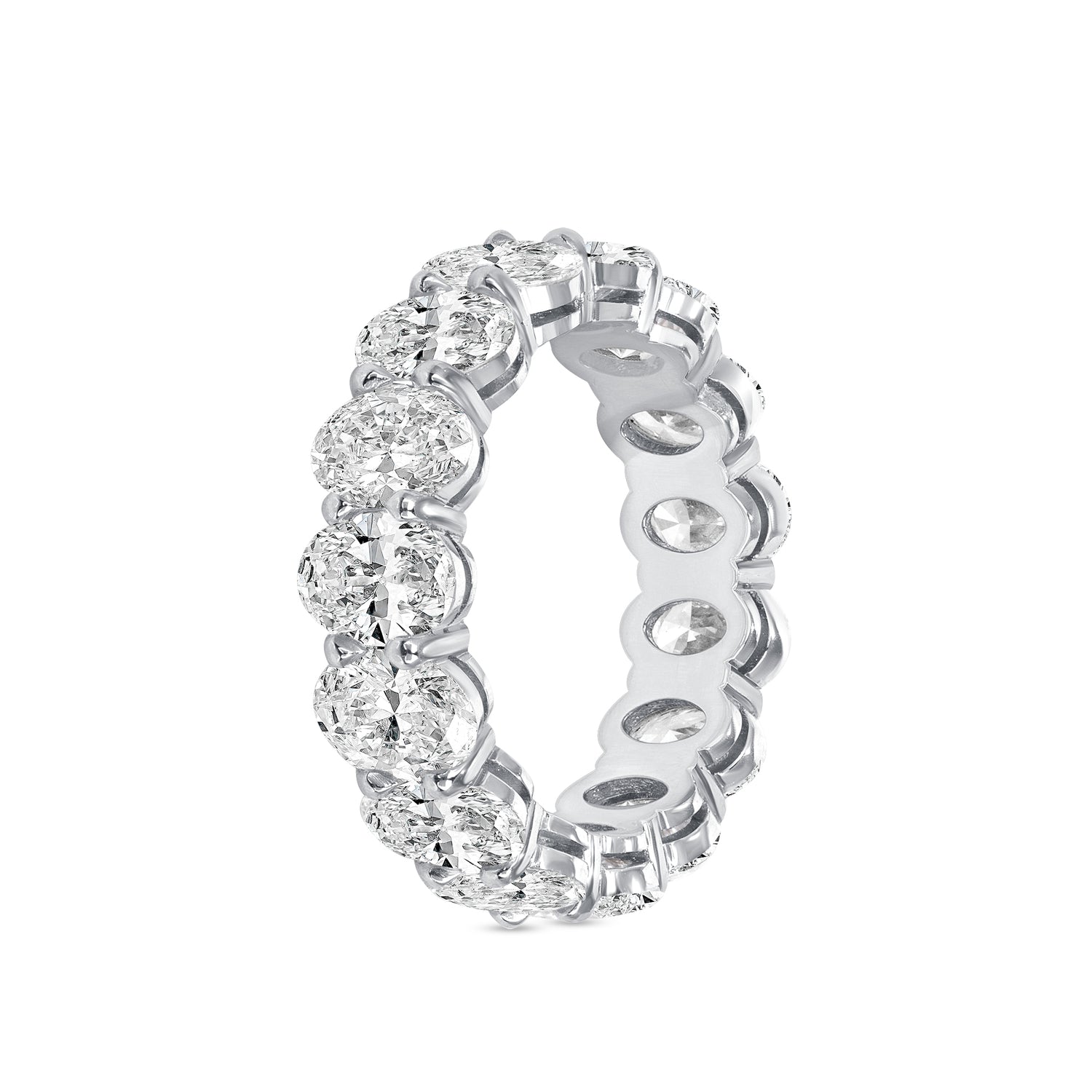 6.18 CT. Oval Cut Diamond Eternity Band in Platinum