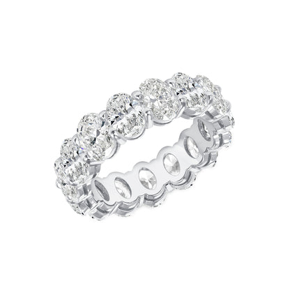 6.18 CT. Oval Cut Diamond Eternity Band in Platinum