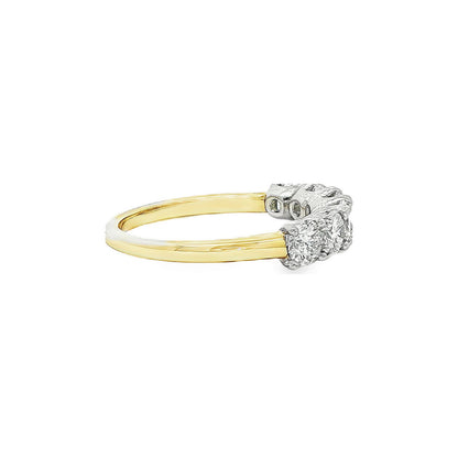 1.00 CT. Six Round Brilliant Diamond Band in 14K White Gold view 4
