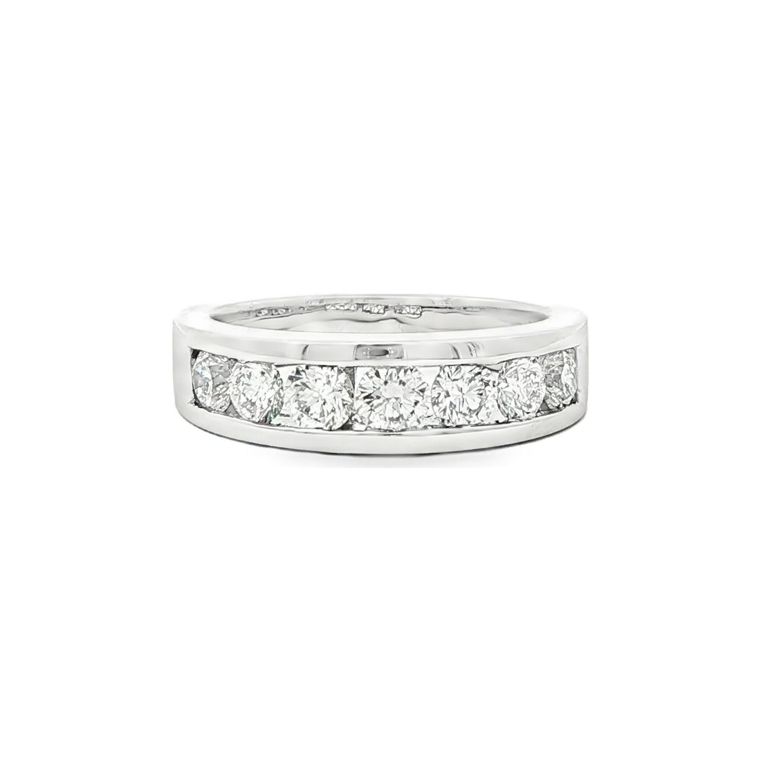 1.07 CT. Channel Set Round Brilliant Diamond Eternity Ring in Platinum