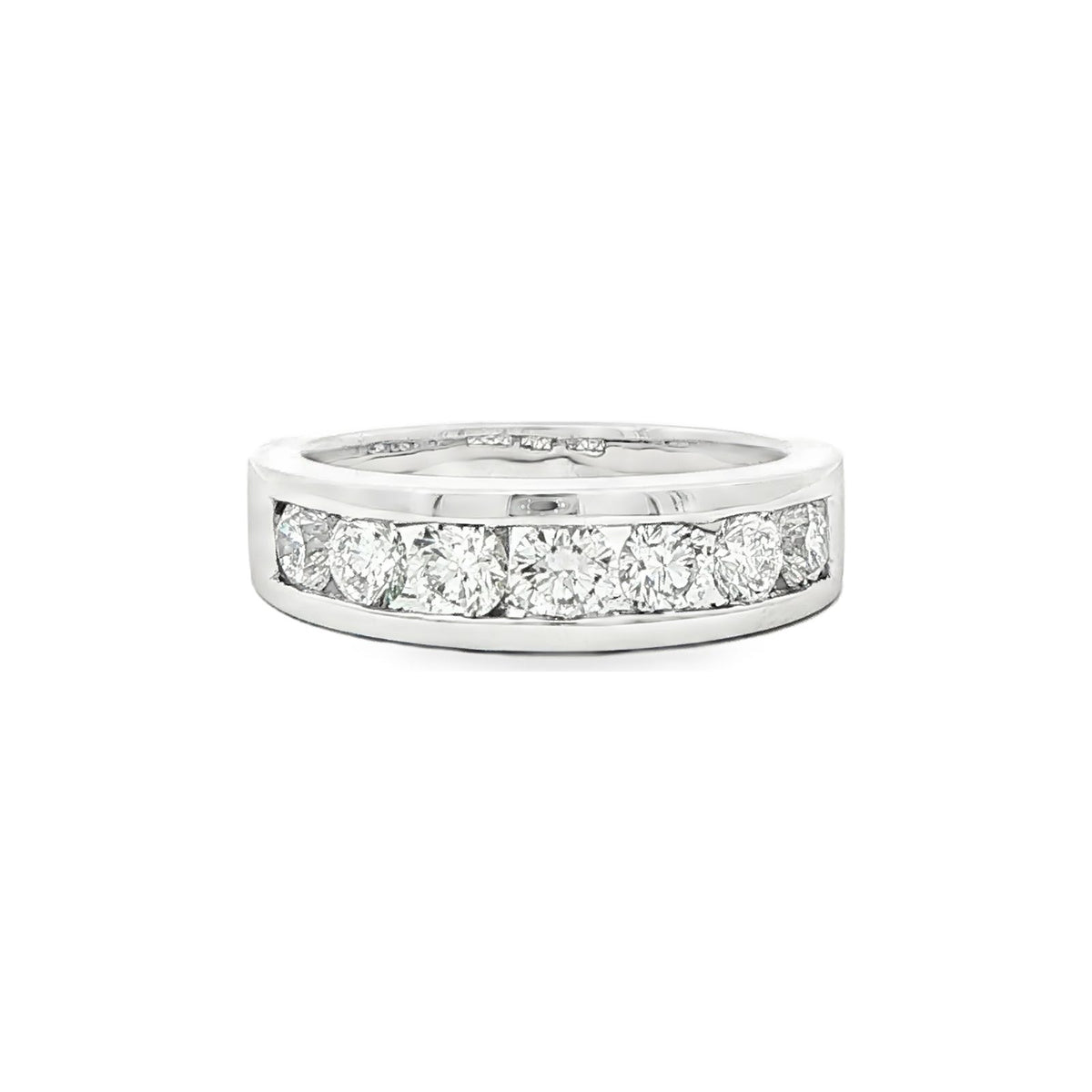 1.07 CT. Channel Set Round Brilliant Diamond Eternity Ring in Platinum