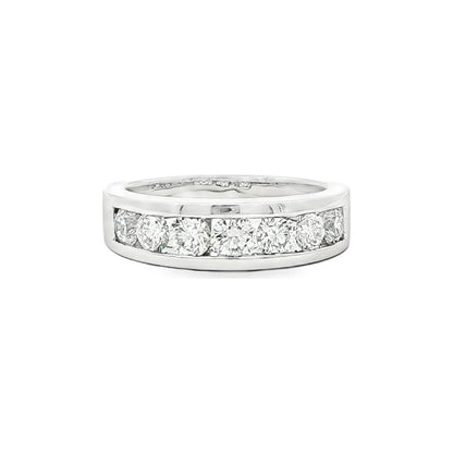 1.07 CT. Channel Set Round Brilliant Diamond Eternity Ring in Platinum