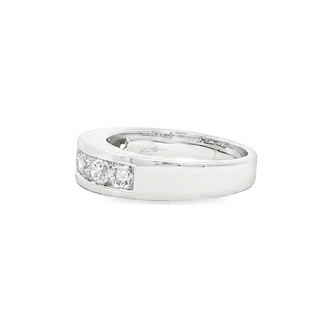 1.07 CT. Channel Set Round Brilliant Diamond Eternity Ring in Platinum view 2