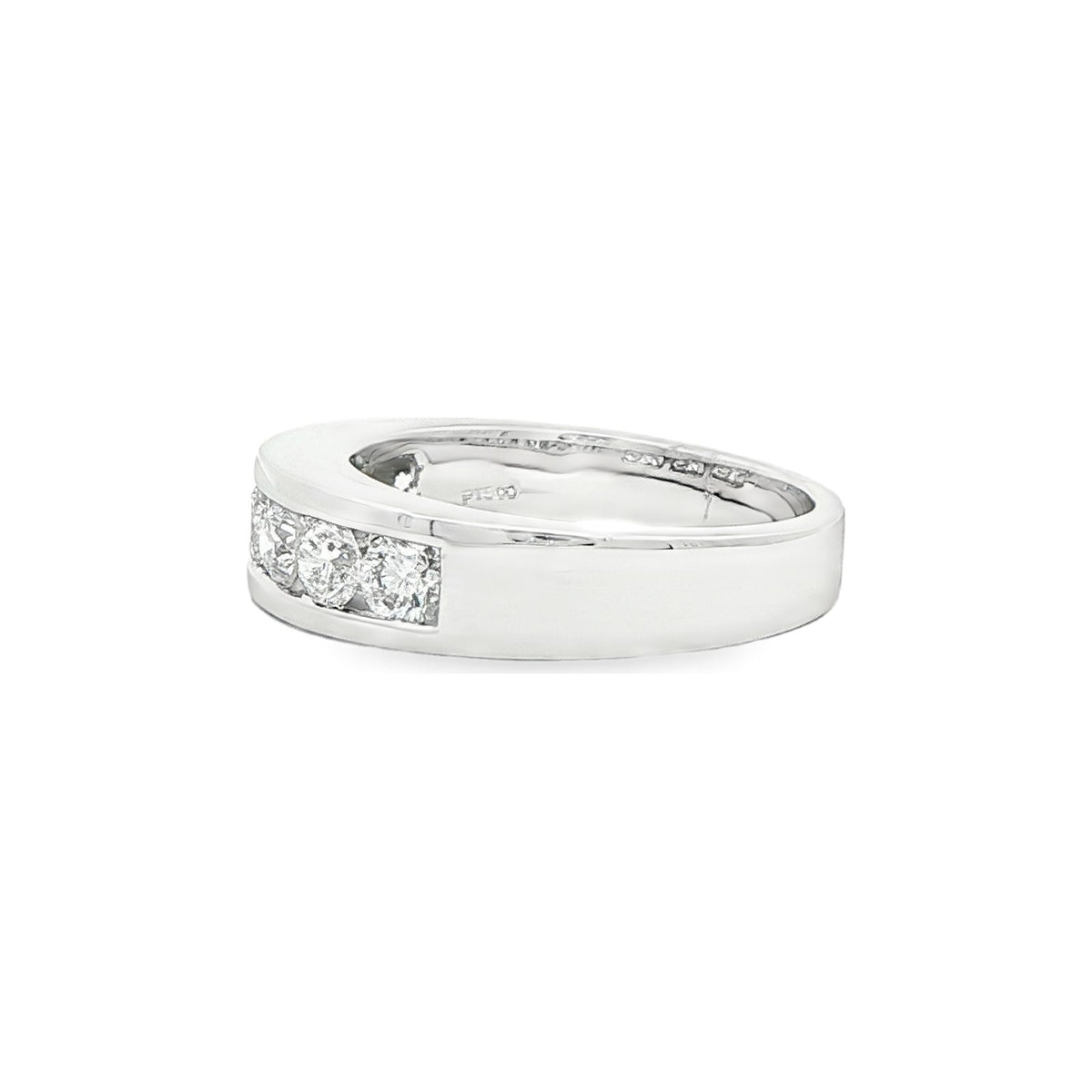 1.07 CT. Channel Set Round Brilliant Diamond Eternity Ring in Platinum view 2