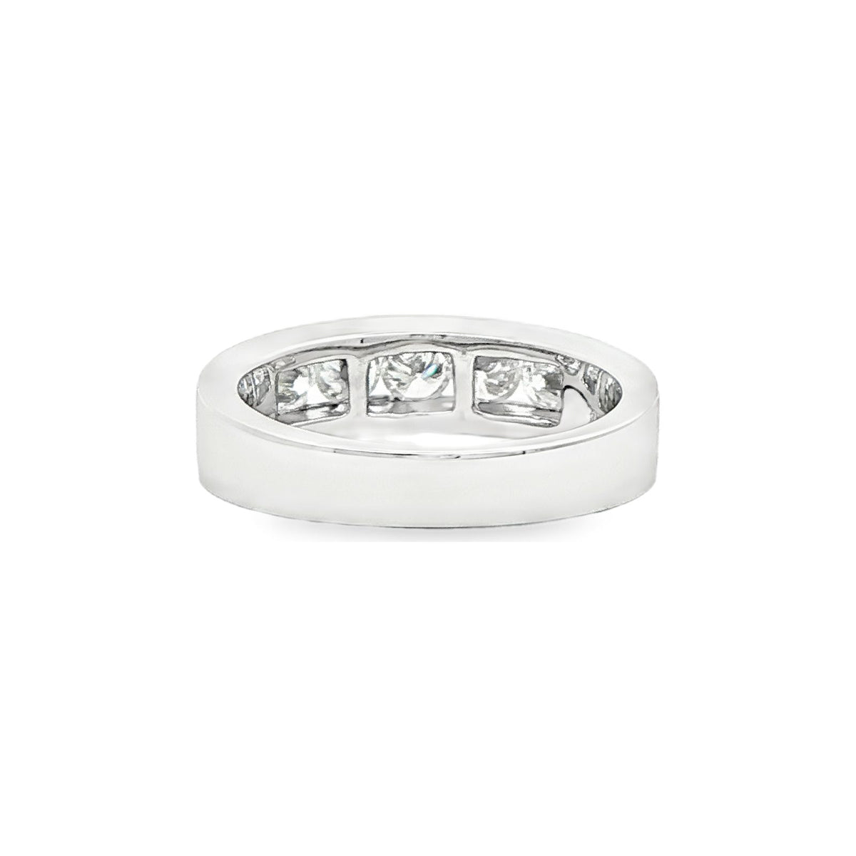 1.07 CT. Channel Set Round Brilliant Diamond Eternity Ring in Platinum view 3