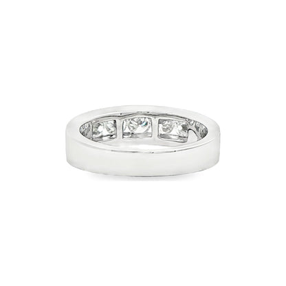 1.07 CT. Channel Set Round Brilliant Diamond Eternity Ring in Platinum view 3