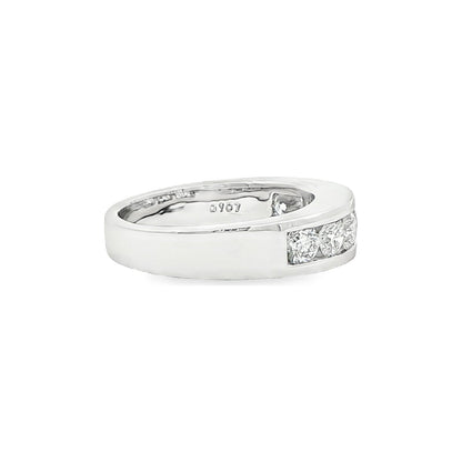 1.07 CT. Channel Set Round Brilliant Diamond Eternity Ring in Platinum view 4