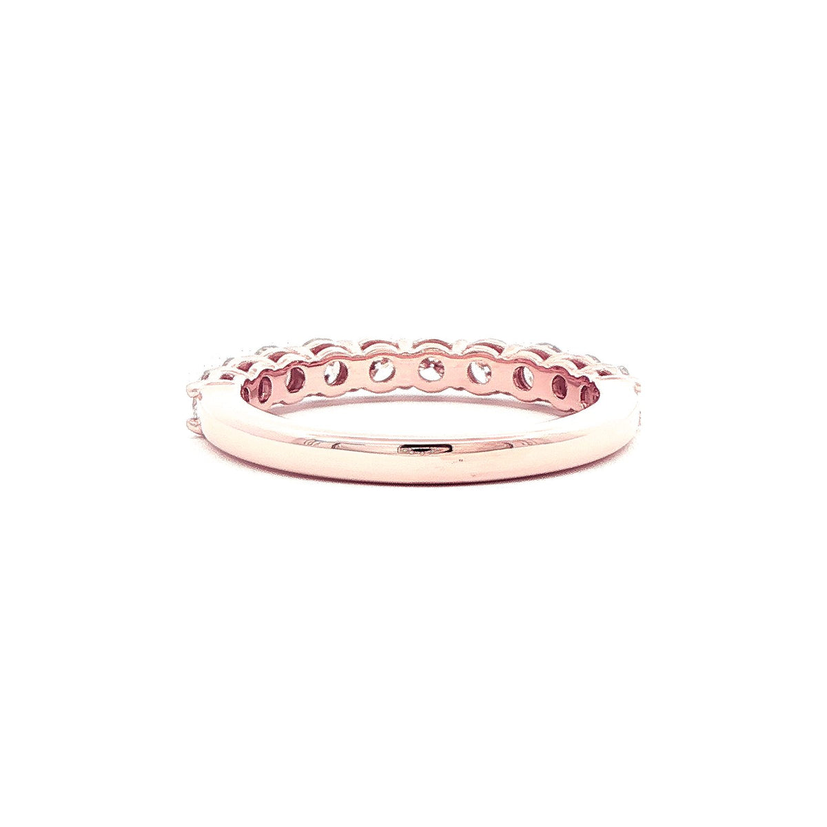 1.11 CT. Ten Round Brilliant Diamond Band in 14K Rose Gold view 2