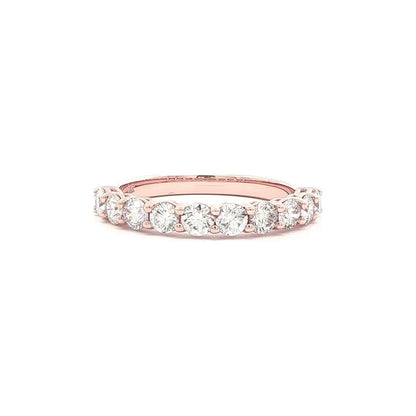 1.11 CT. Ten Round Brilliant Diamond Band in 14K Rose Gold