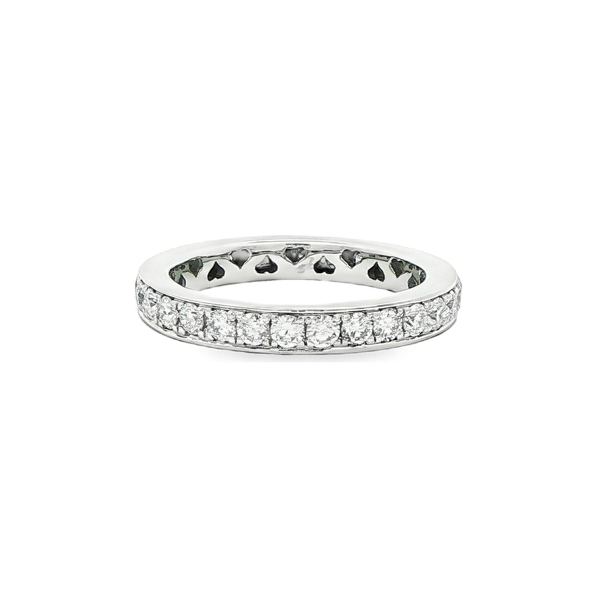 1.13 CT. Pavé Diamond Eternity Band in Platinum view 3