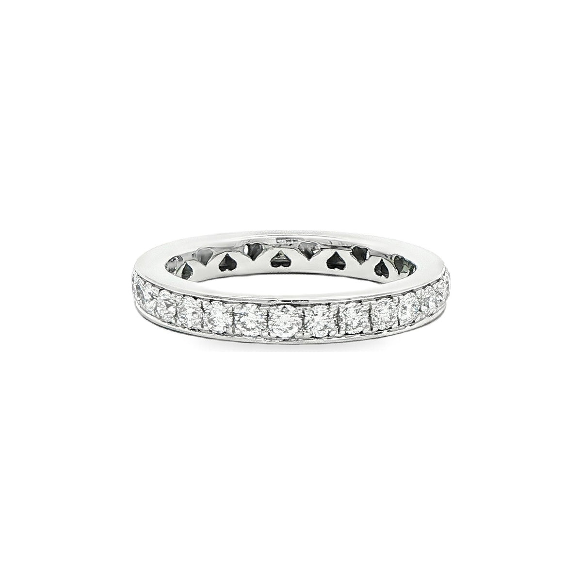 1.13 CT. Pavé Diamond Eternity Band in Platinum view 4