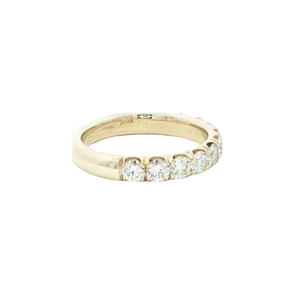 1.23 CT. Eleven Round Brilliant Diamond Band in 14K Yellow Gold