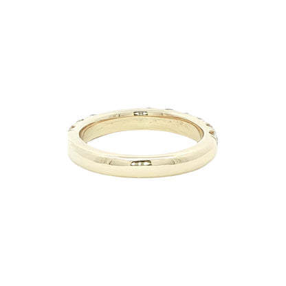 1.23 CT. Eleven Round Brilliant Diamond Band in 14K Yellow Gold view 3