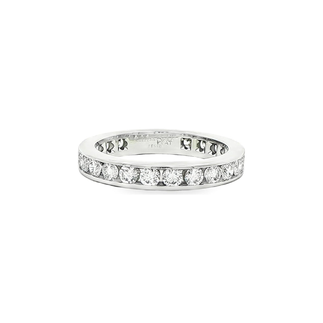 1.26 CT. Channel Set Round Brilliant Diamond Eternity Band in Platinum