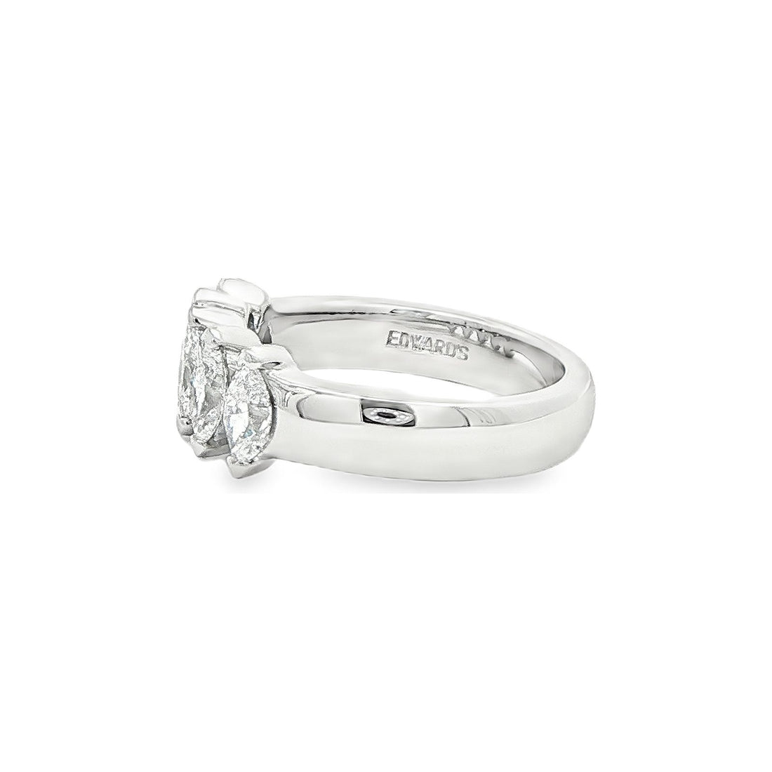 1.27 CT. Five Marquise Brilliant Diamond Ring in Platinum view 2