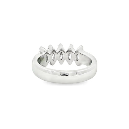 1.27 CT. Five Marquise Brilliant Diamond Ring in Platinum view 3