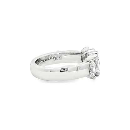 1.27 CT. Five Marquise Brilliant Diamond Ring in Platinum view 4