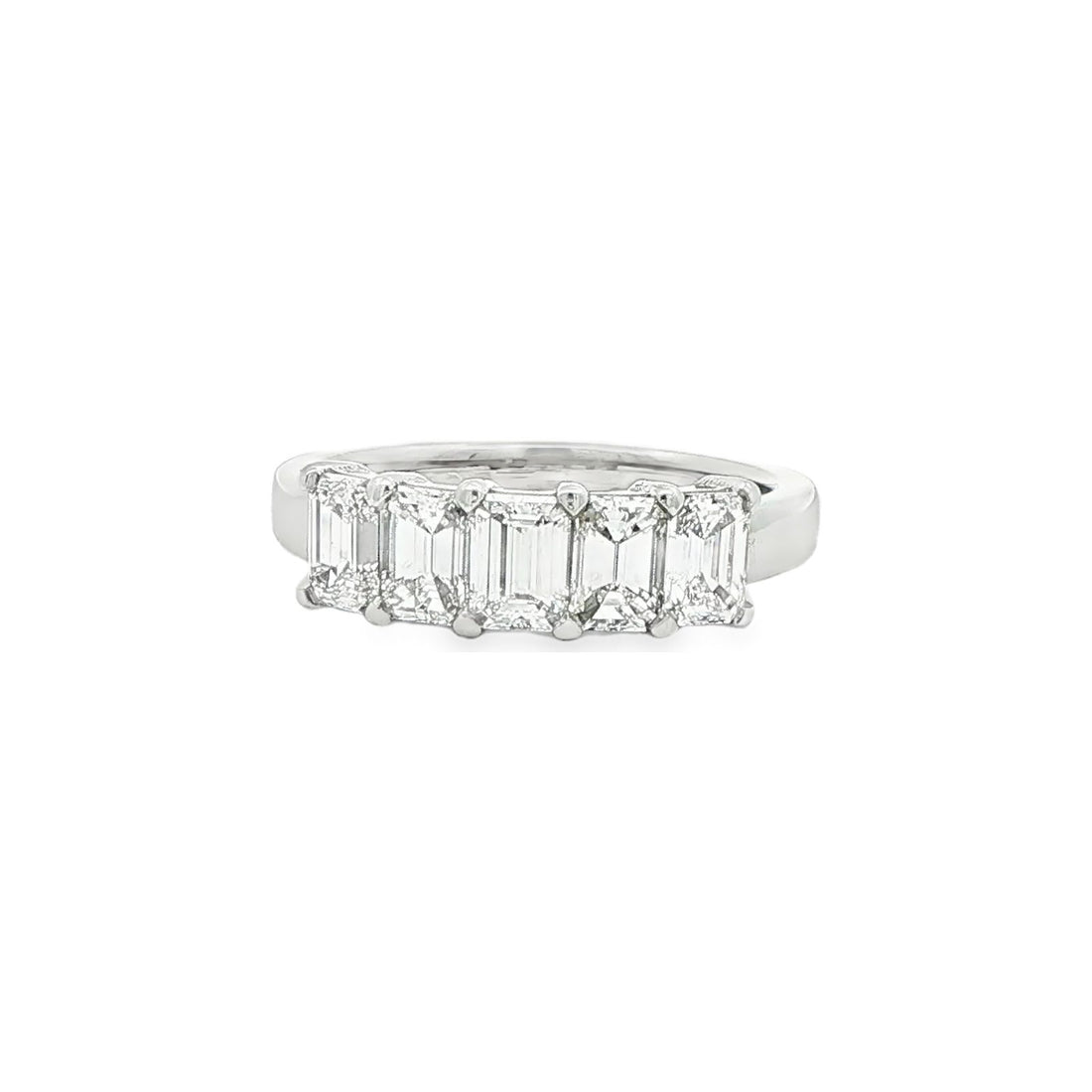 1.32 CT. Five Emerald Cut Diamond Band in Platinum