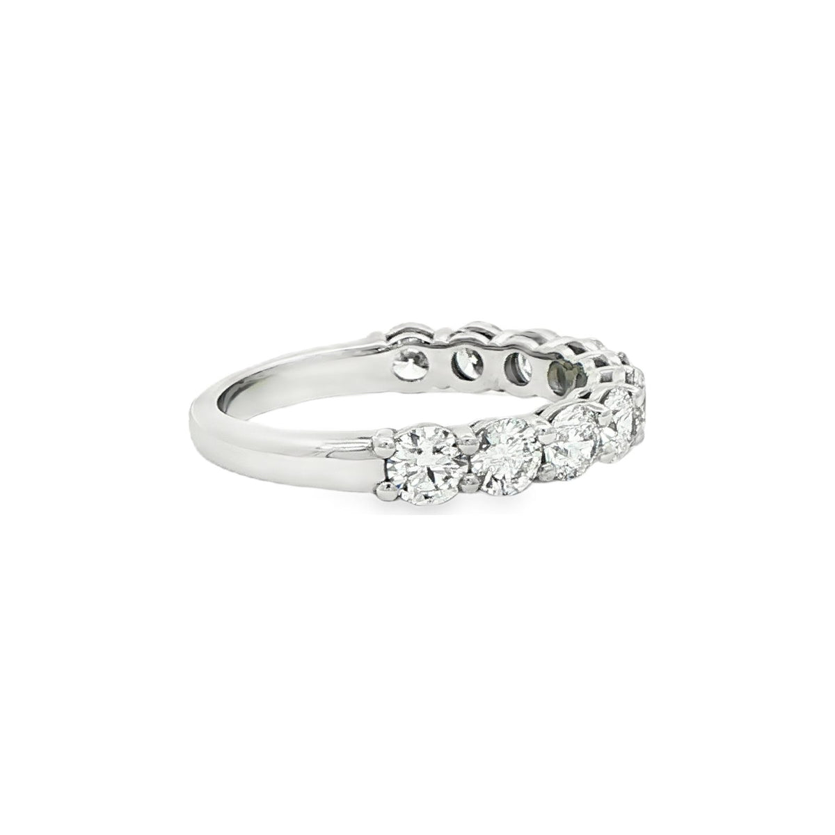 1.52 CT. Ten Round Brilliant Diamond Band in Platinum view 4