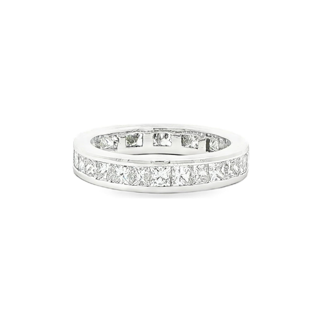 1.55 CT. Channel Set Princess Cut Diamond Eternity Band in Platinum