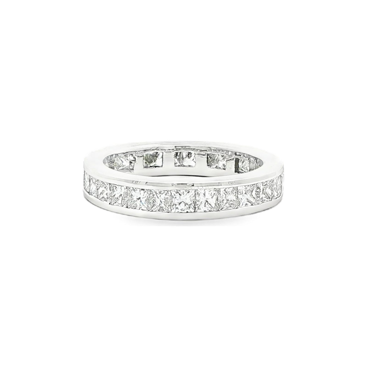 1.55 CT. Channel Set Princess Cut Diamond Eternity Band in Platinum