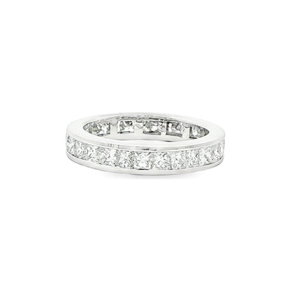 1.55 CT. Channel Set Princess Cut Diamond Eternity Band in Platinum view 2