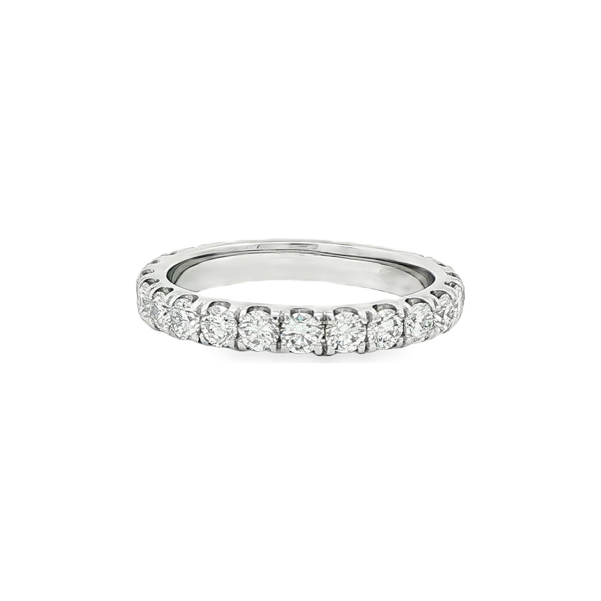 1.56 CT. Round Brilliant Diamond Eternity Band in Platinum view 3