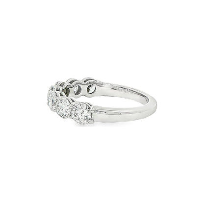 1.71 CT. Seven Round Brilliant Diamond Ring in Platinum view 2