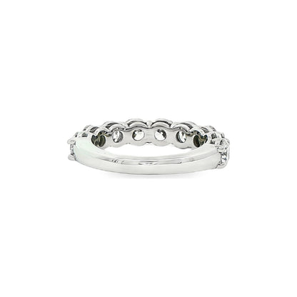 1.76 CT. Nine Round Brilliant Diamond Half Eternity Ring in Platinum view 3