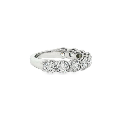 1.76 CT. Nine Round Brilliant Diamond Half Eternity Ring in Platinum view 4