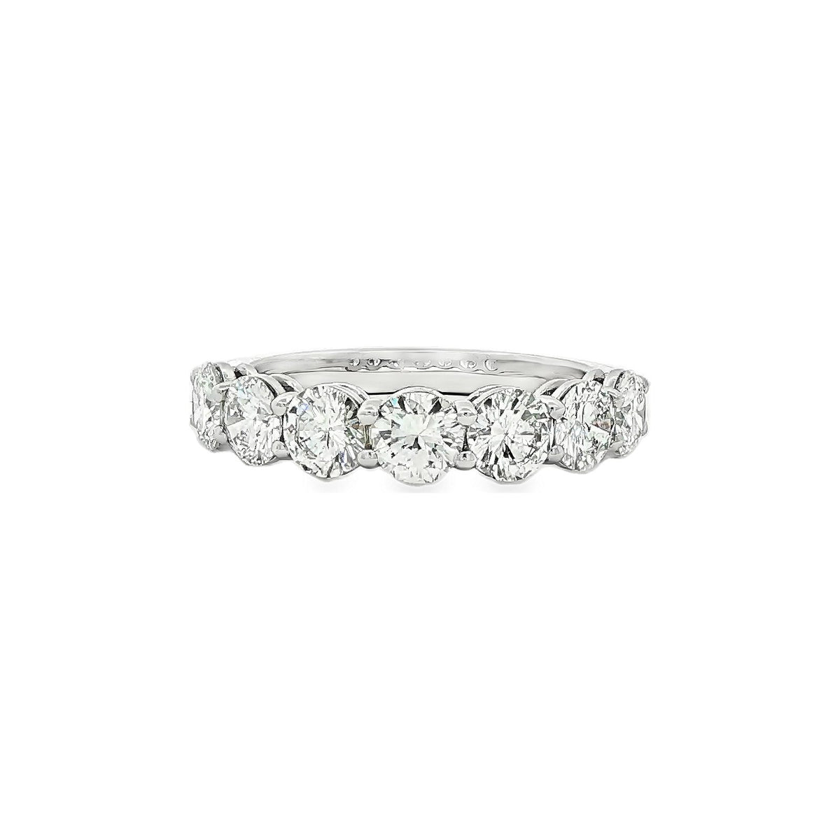1.91 CT. Seven Round Brilliant Diamond Ring in Platinum