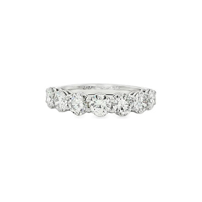 1.91 CT. Seven Round Brilliant Diamond Ring in Platinum