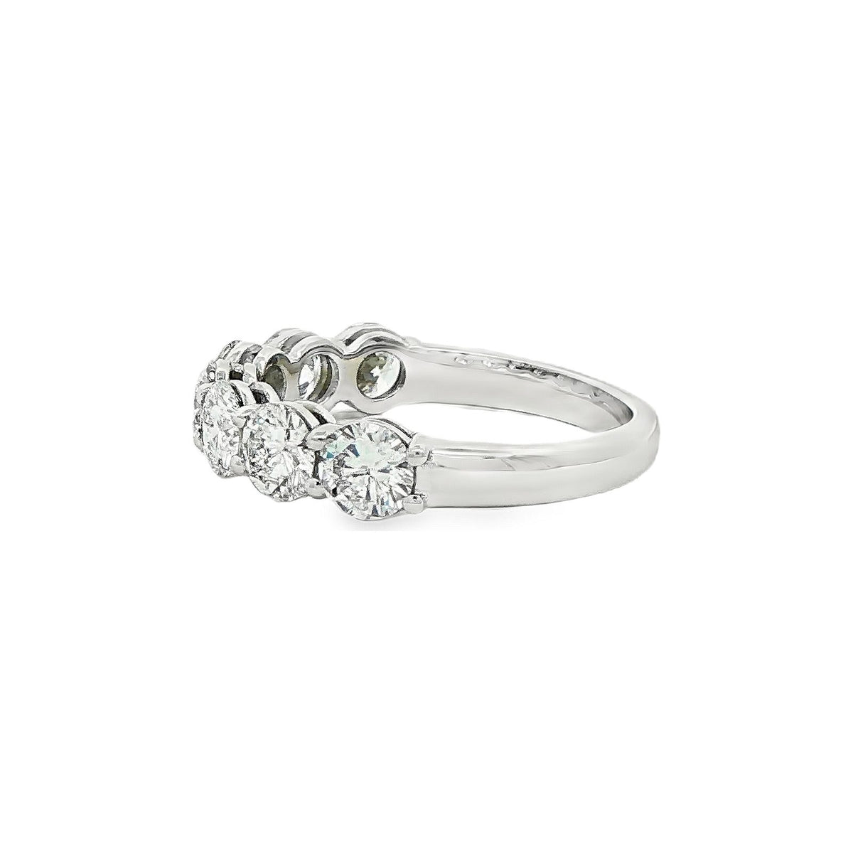 1.91 CT. Seven Round Brilliant Diamond Ring in Platinum view 2