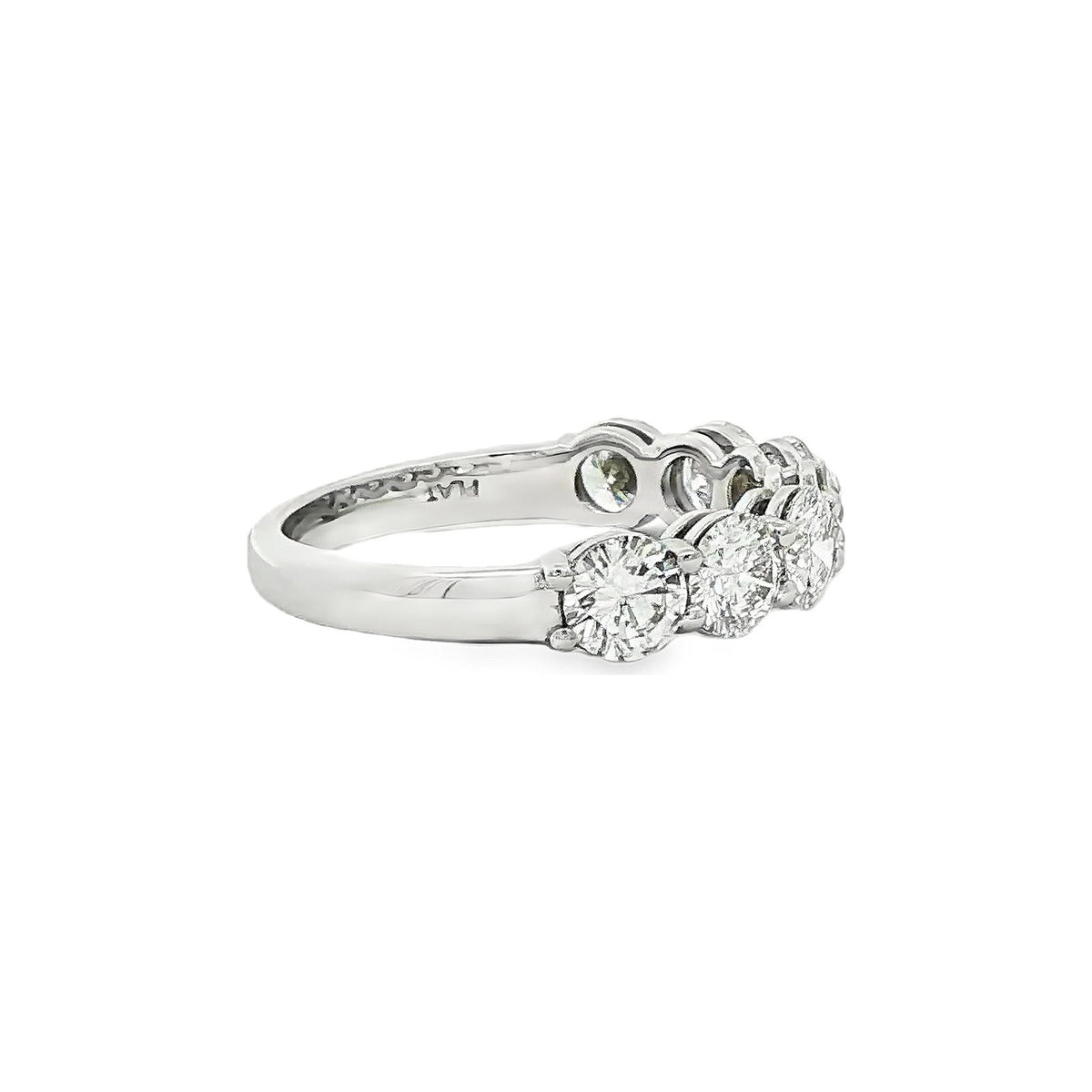 1.91 CT. Seven Round Brilliant Diamond Ring in Platinum view 4