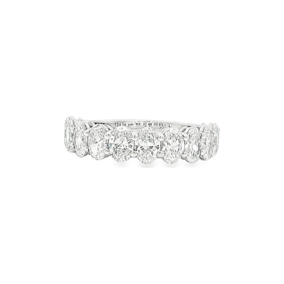 1.94 CT. Ten Oval Brilliant Diamond Half Eternity Band in Platinum