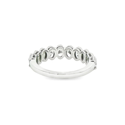 1.94 CT. Ten Oval Brilliant Diamond Half Eternity Band in Platinum view 3