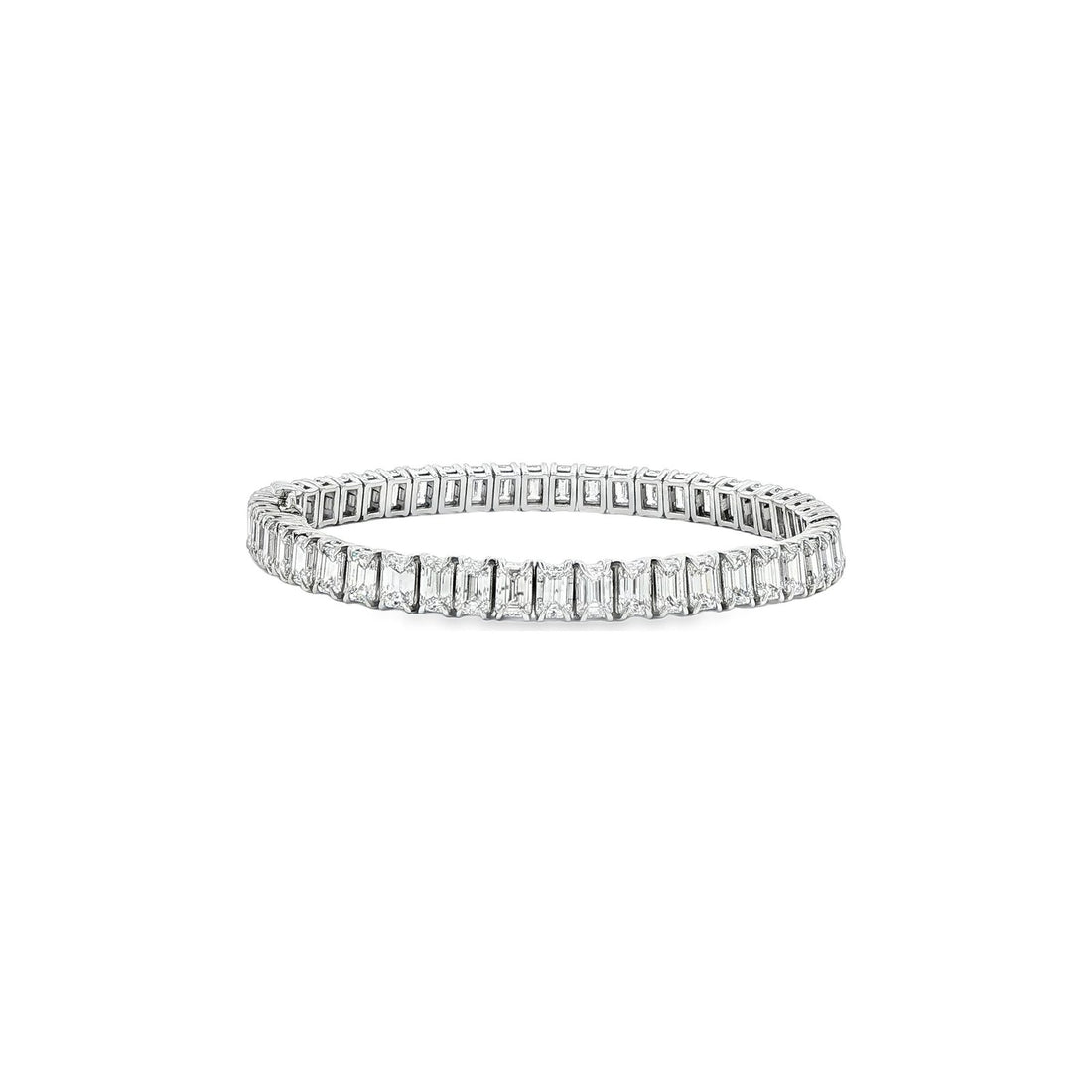 15.62 CT. GIA Certified Emerald Cut Diamond Tennis Bracelet in Platinum