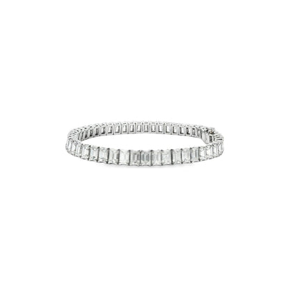 15.62 CT. GIA Certified Emerald Cut Diamond Tennis Bracelet in Platinum view 3
