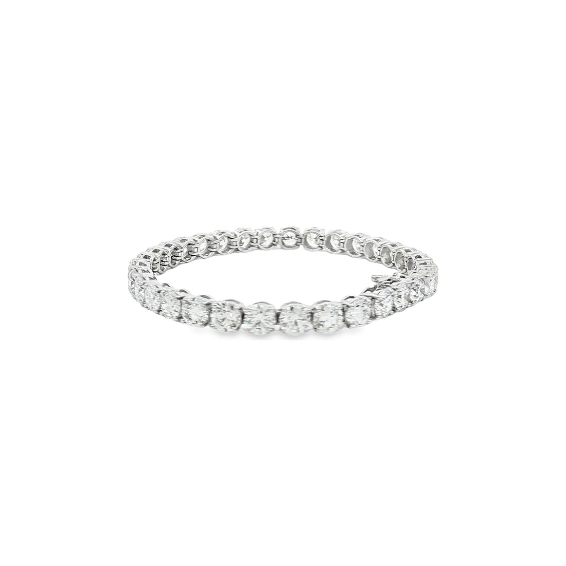16.51 CT. GIA Certified Round Brilliant Diamond Tennis Bracelet in 14K White Gold