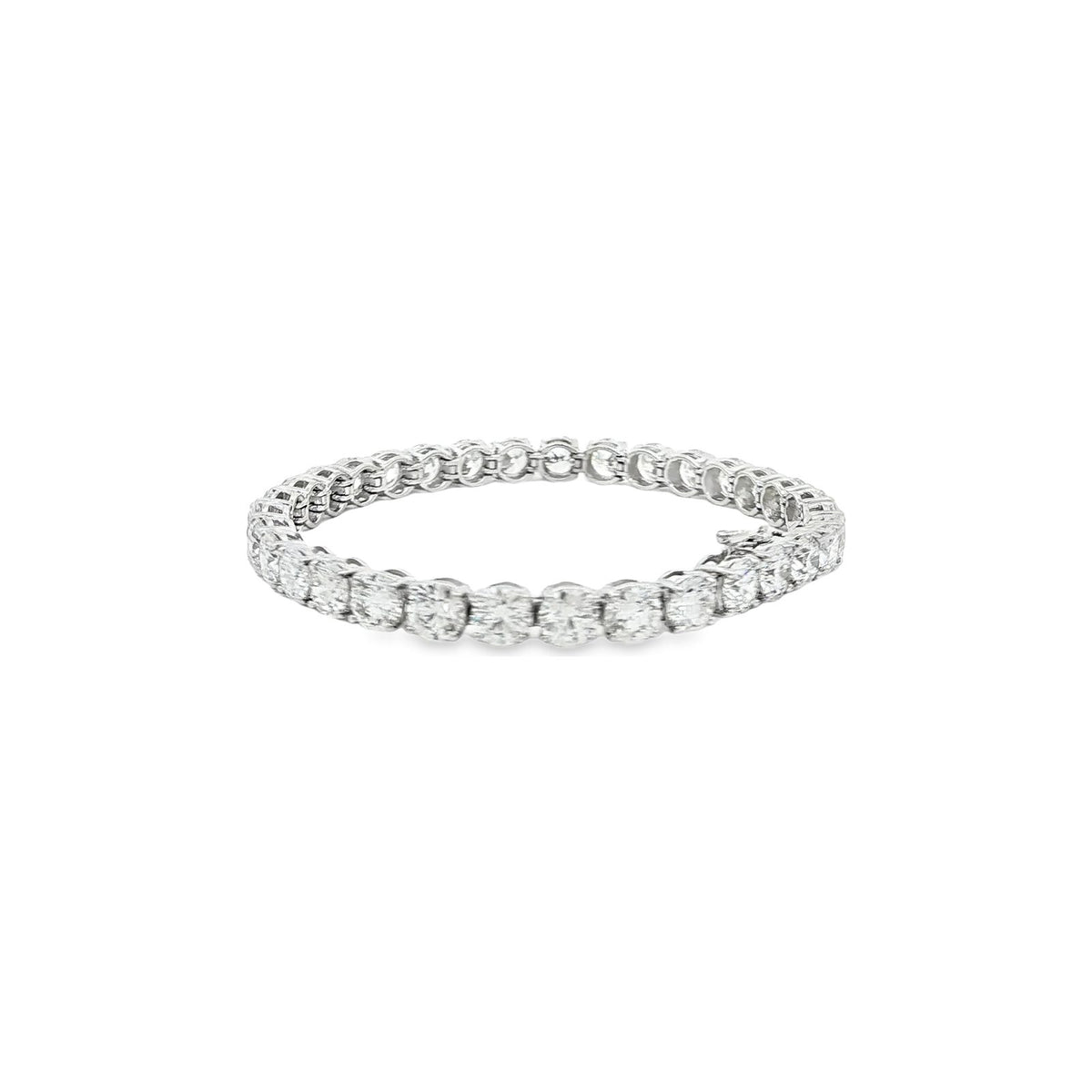 16.51 CT. GIA Certified Round Brilliant Diamond Tennis Bracelet in 14K White Gold