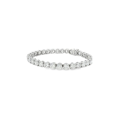 16.51 CT. GIA Certified Round Brilliant Diamond Tennis Bracelet in 14K White Gold view 4