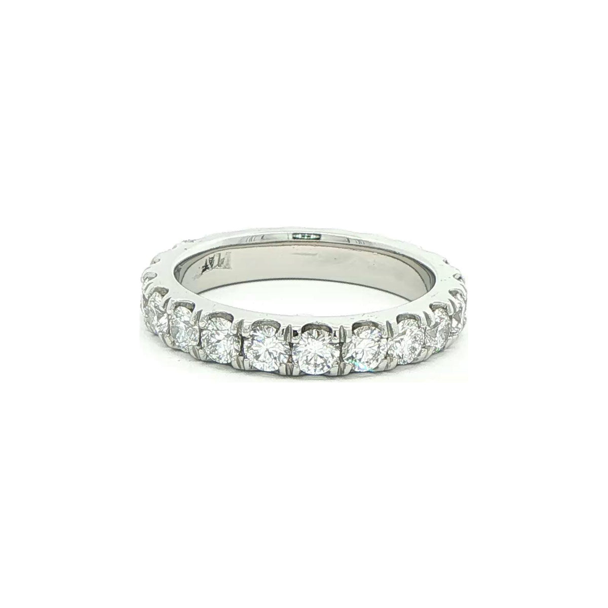 2.04 CT. Round Brilliant Diamond Eternity Band in Platinum view 3