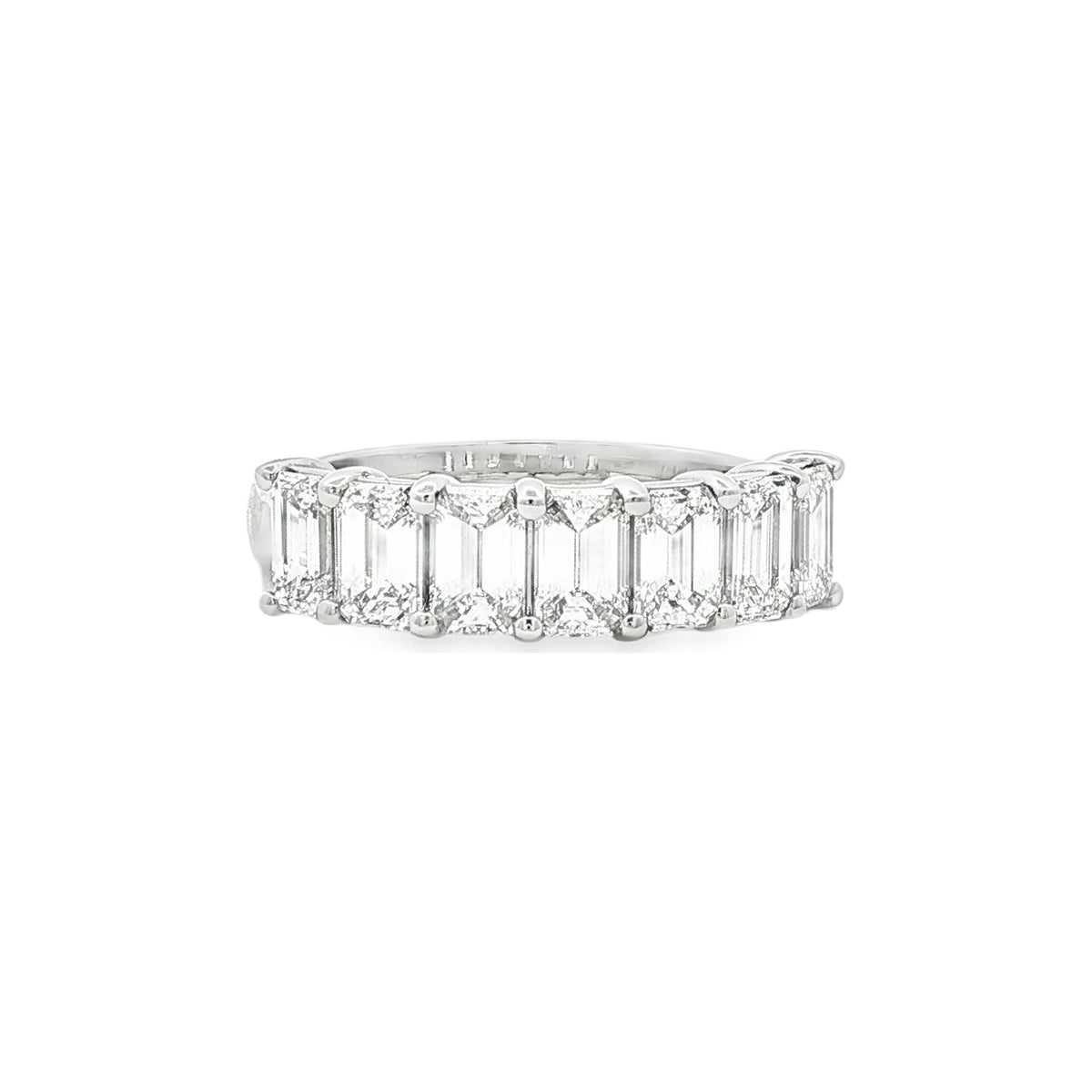 2.18 CT. Seven GIA Certified Emerald Cut Diamond Band in Platinum
