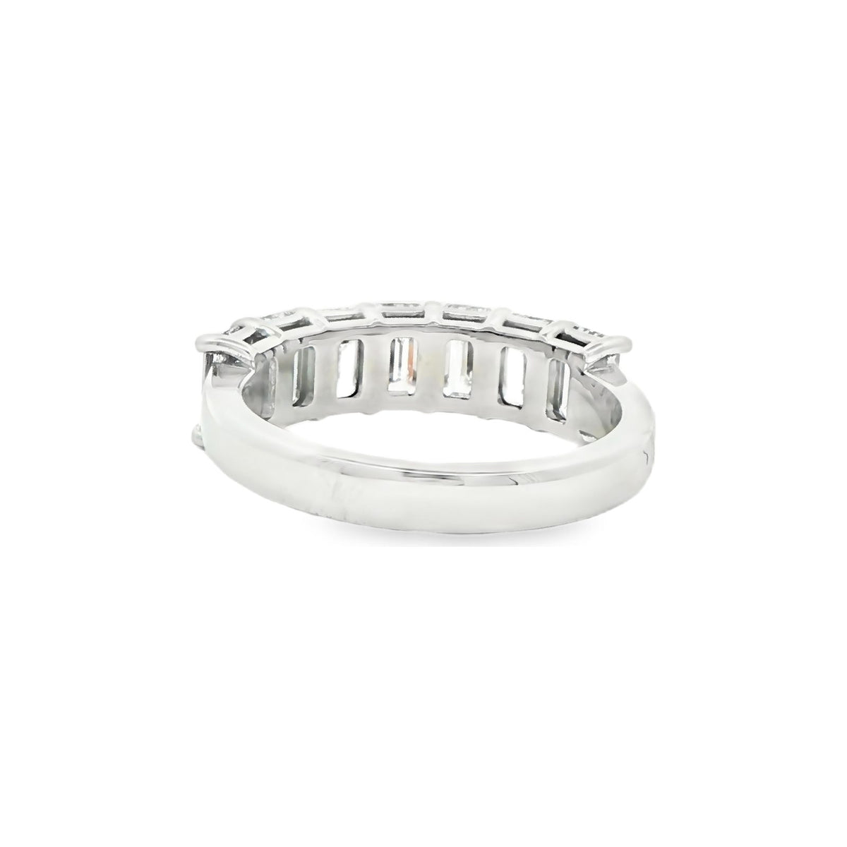 2.18 CT. Seven GIA Certified Emerald Cut Diamond Band in Platinum view 4