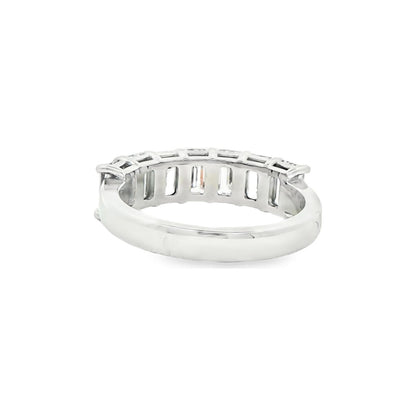 2.18 CT. Seven GIA Certified Emerald Cut Diamond Band in Platinum view 4
